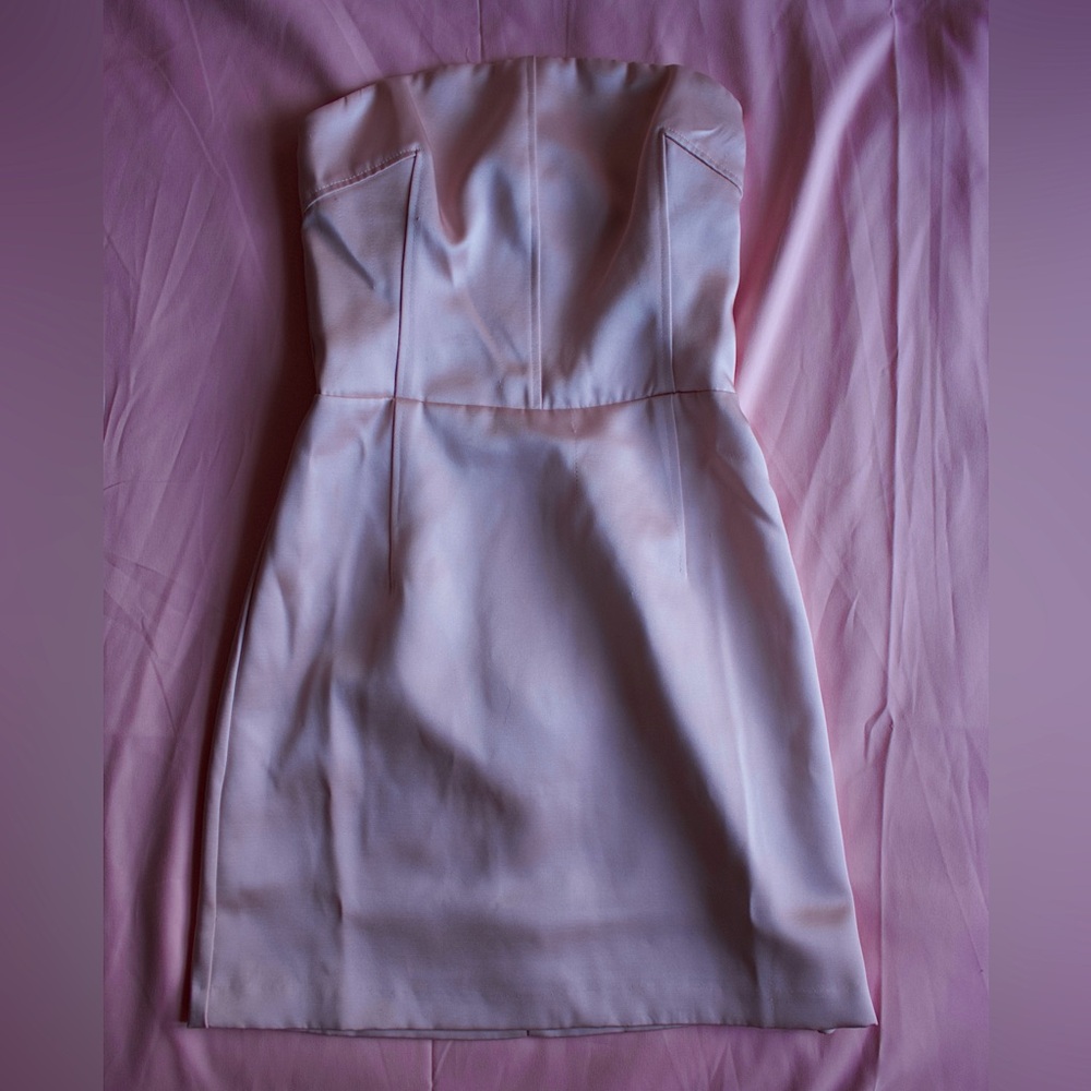 Baby Pink Silky Mini Dress | XS